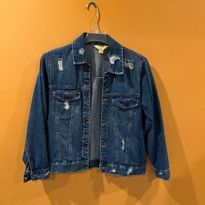 Womens Jean Jacket Dark Wash